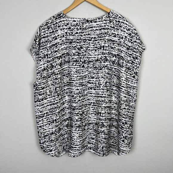 MM Lafleur Blouse Top Women +3 3X Multicolor Ink Wash The Didion Sleeveless New - Picture 5 of 12